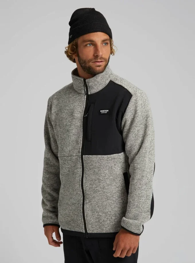 Herren-Fleecejacke Burton Hayrider mit durchgehendem Reißverschluss